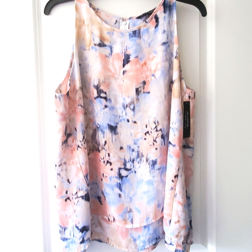 Zac & Rachel sleeveless crew neck top NWT